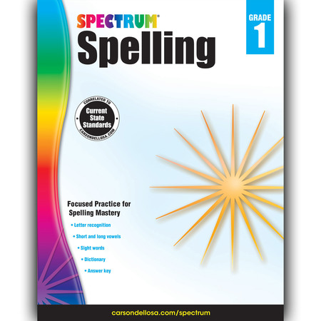 SPECTRUM Spelling Workbook, Grade 1, Paperback 704597